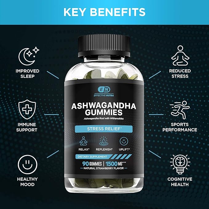 Ashwagandha Gummies for Men and Women 1500mg (2-Pack)