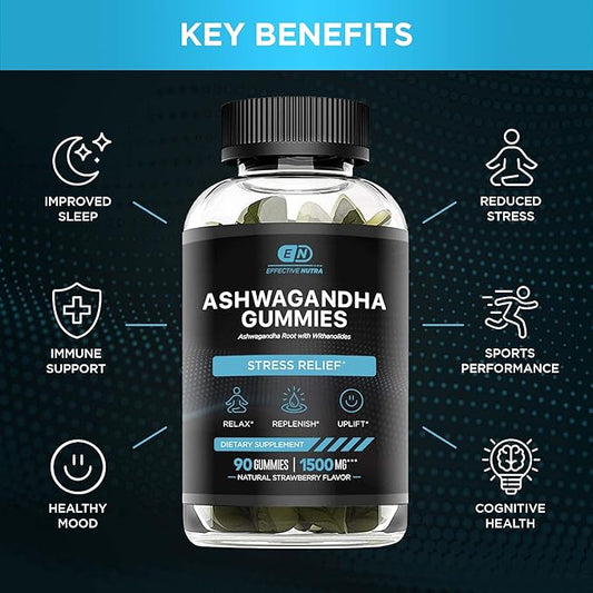 Ashwagandha Gummies for Men and Women 1500mg (2-Pack)