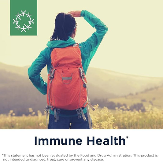 Designs for Health Herbal Immune Support with Mushrooms, Echinacea, Green Tea, Astragalus + Elderberry - Immunitone Plus Pills - Non-GMO Supplement (120 Capsules)