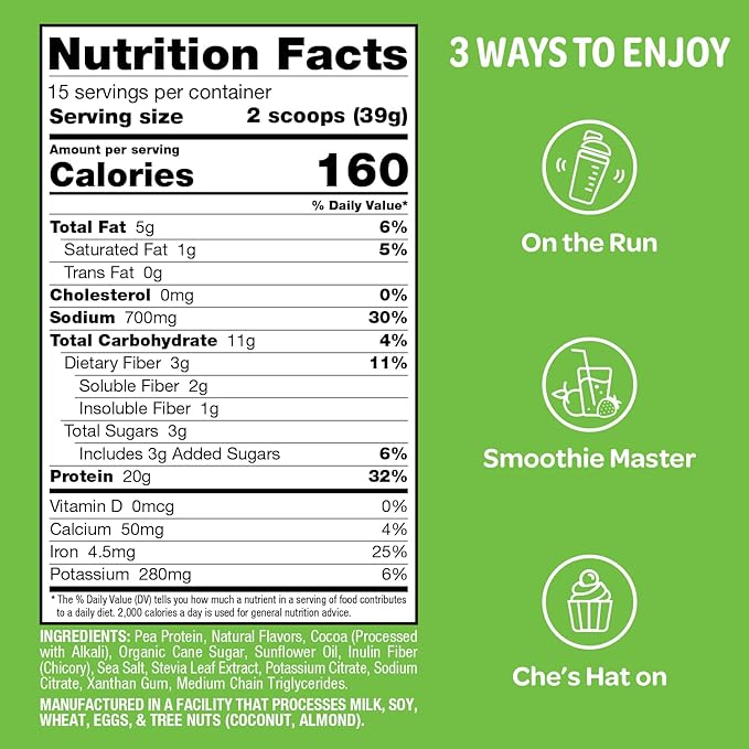 Naturade 20g of Pea Protein Powder (15 Servings)