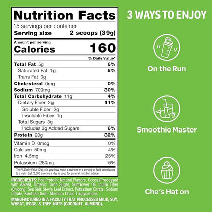 Naturade 20g of Pea Protein Powder (15 Servings)