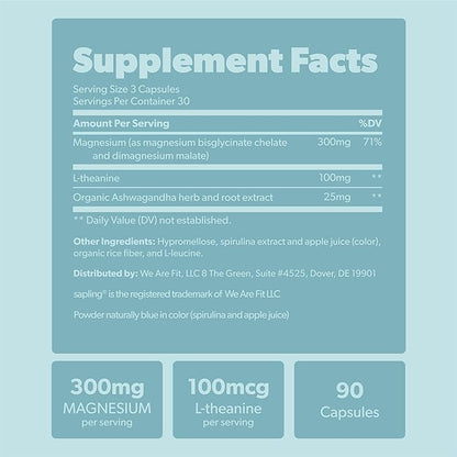Magnesium Glycinate Complex Supplement 300mg, 90 90 Veggie