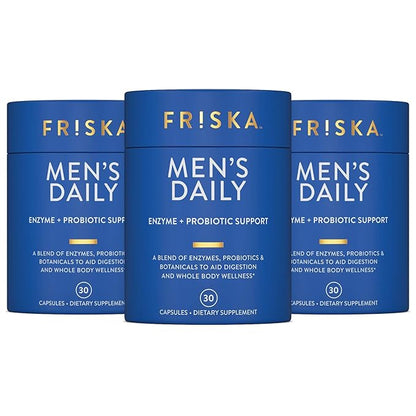 FRISKA Men’s Daily Digestive Enzyme and 90 Capsules