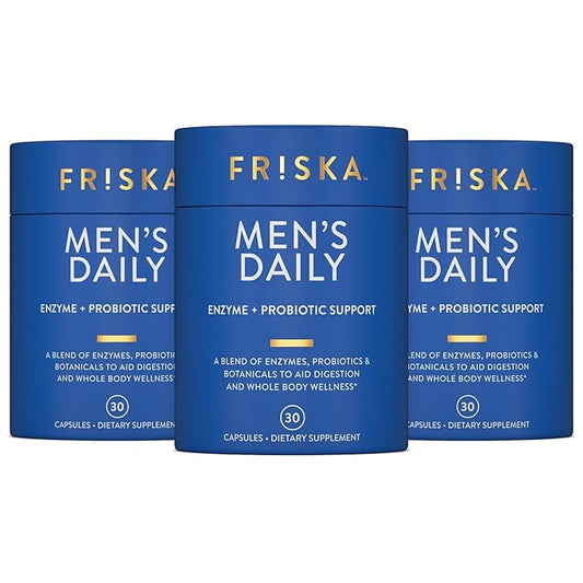 FRISKA Men’s Daily Digestive Enzyme and 90 Capsules
