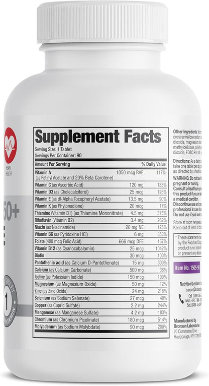 Bronson ONE Daily Women’s 50+ Complete 90 Tablets