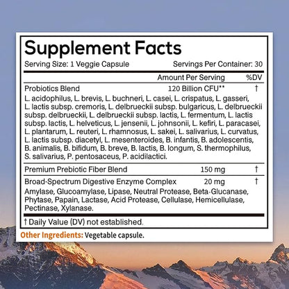 NewRhythm Probiotics 120 Billion CFU 36 3-in-1 Probiotics 30ct