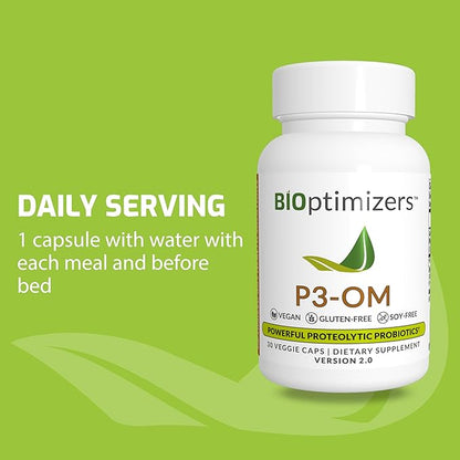 BiOptimizers P3-OM Proteolytic Prebiotics & Probiotics (30 Vegan