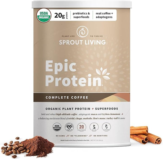 Sprout Living, Epic Protein, Plant Based 20 Grams (2 Pound, 24 Servings)