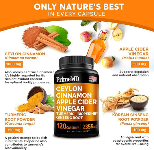 5-in-1 Ceylon Cinnamon Capsules 2355mg