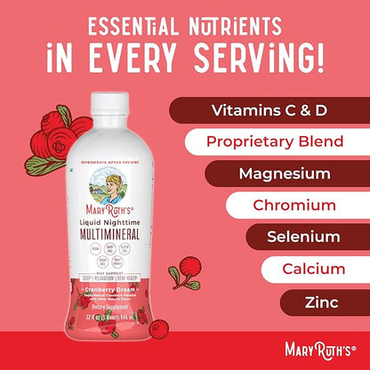 Nighttime Liquid Multimineral Sleep Supplement 4 Flavors 32 Servings