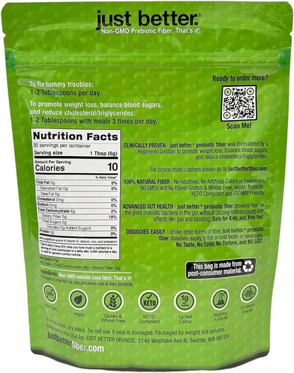 Prebiotic Fiber Supplement for a Healthy Gut 30 Servings