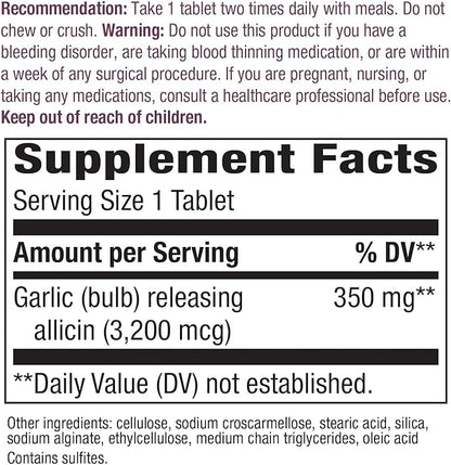 Nature’s Way Garlicin Cardio Premium Herbal 350 mg 90 Tablets