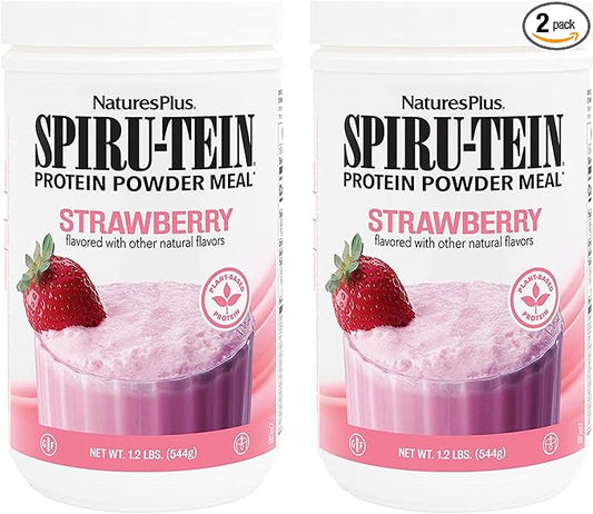 Natures Plus SPIRU-TEIN, Strawberry 1.2 lbs, 2 - 32 Total