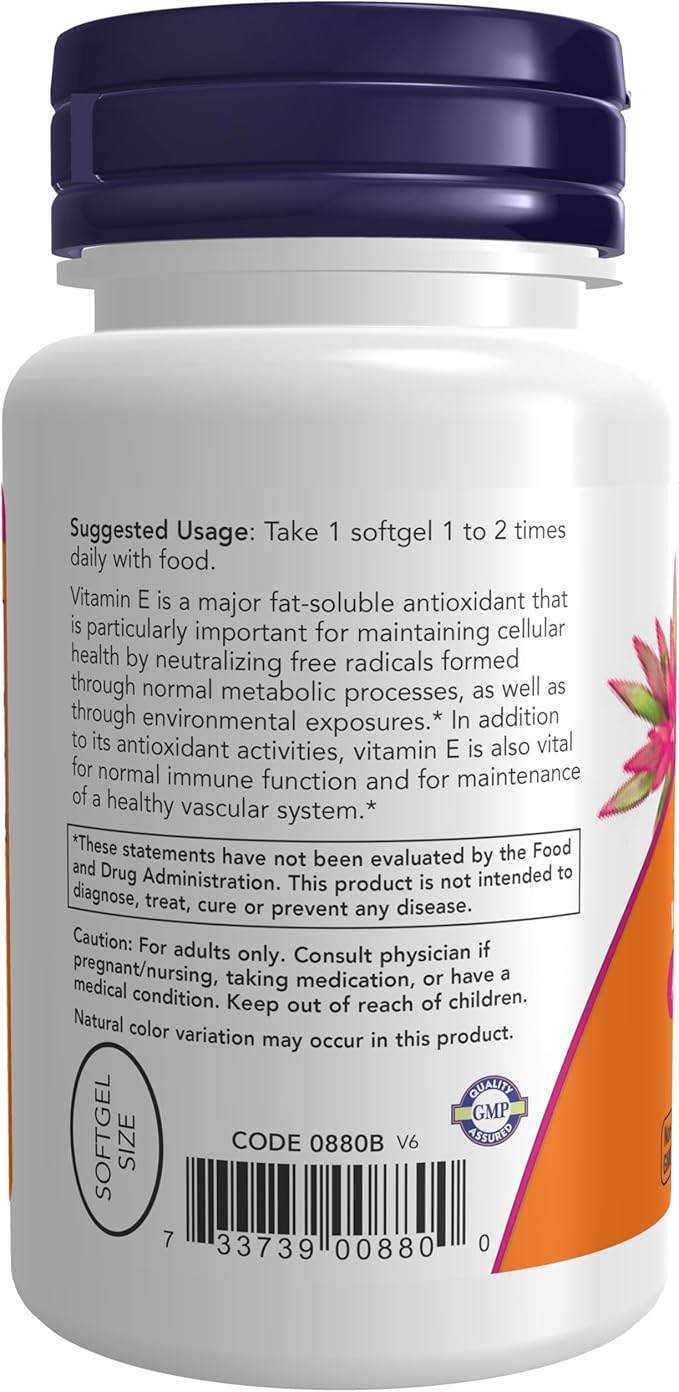NOW Supplements, Vitamin E-200 IU Mixed 100 Softgels