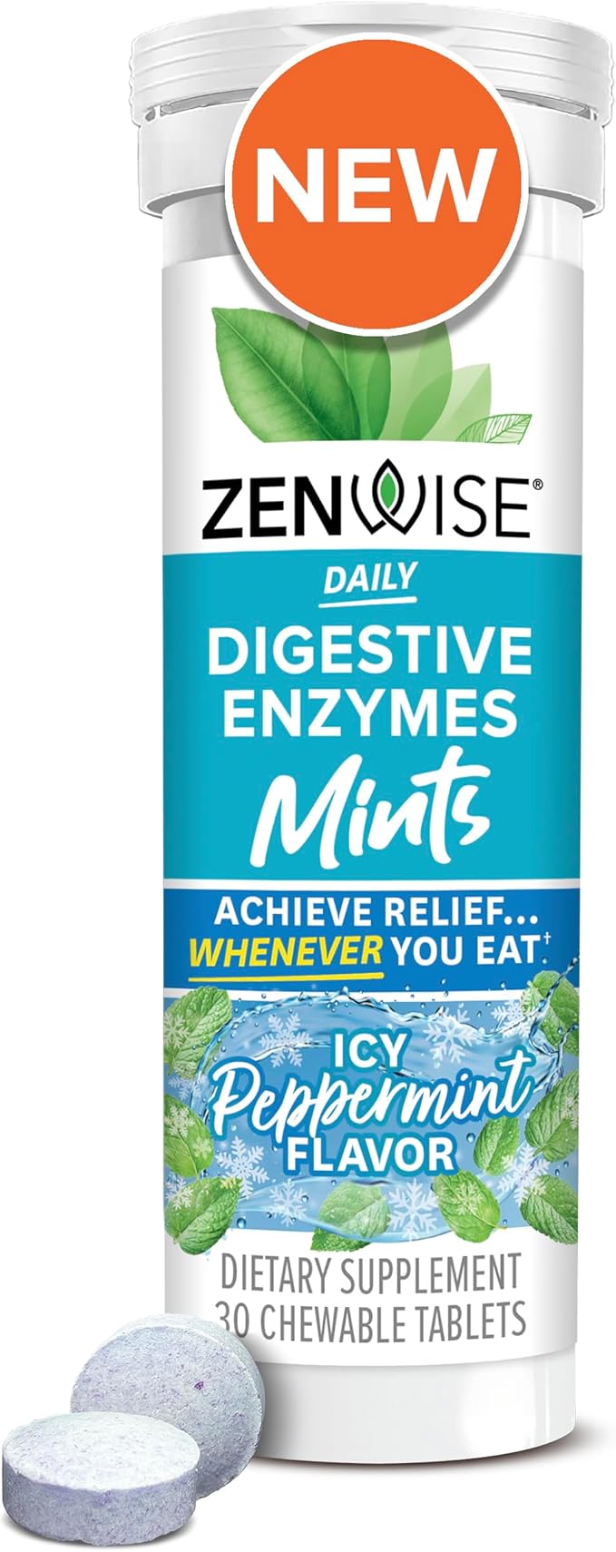 Zenwise Health Chewable Digestive Enzymes with Bromelain 30ct