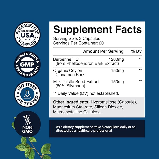 Balancing Berberine Plus 1200mg Per Serving Complex 60 Capsules