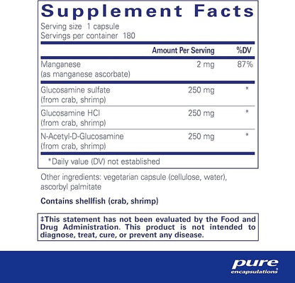 Pure Encapsulations Glucosamine Complex 180 Capsules