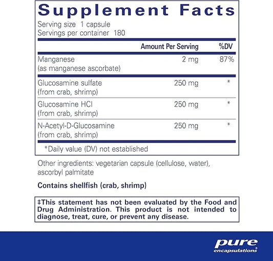 Pure Encapsulations Glucosamine Complex 180 Capsules