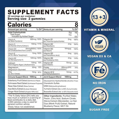 Multivitamin for Women 50+ & Men, D3 K2 K2 &