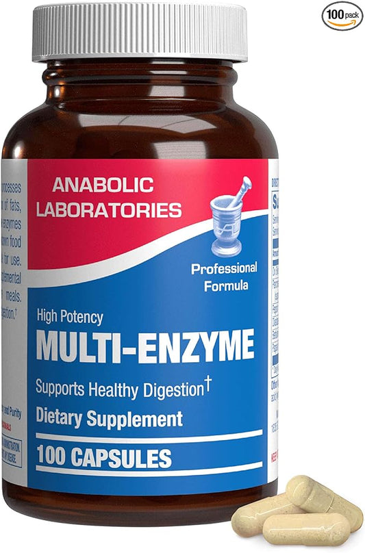 Anabolic Laboratories Multi Enzyme Nutritional Supplements 100 Capsules