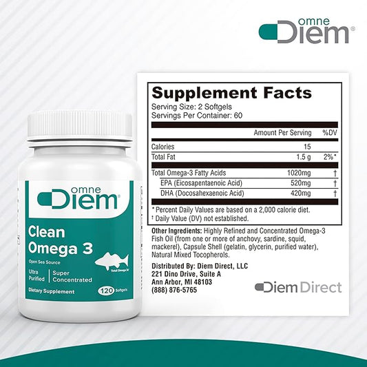 Clean Omega 3 – 1020mg, 120 Omega-3 Fatty