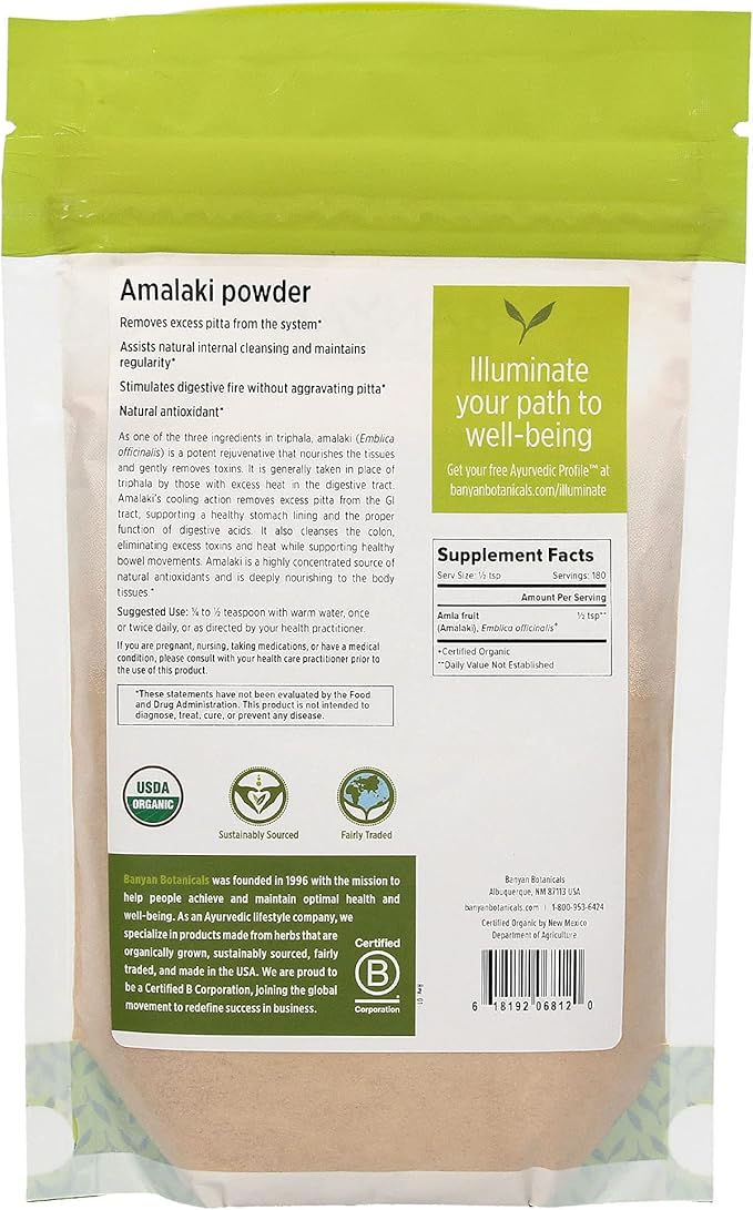 Banyan Botanicals Amalaki Powder – Organic 1/2lb. –