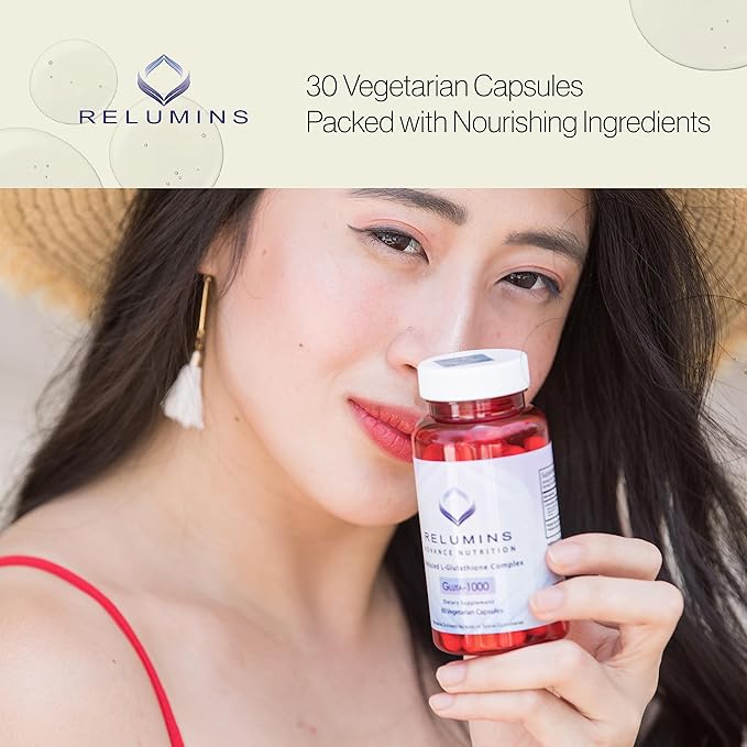 Relumins L Glutathione Supplement Complex 1000mg Complex 30 Caps 5 Bottles