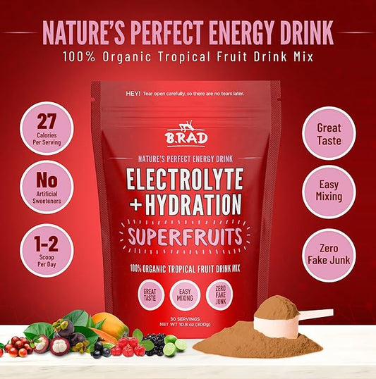 Superfruits Hydration & Electrolyte Beverage 10.8 Ounces, 30 Servings