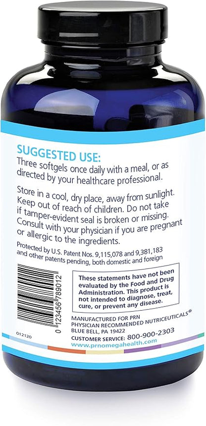 PRN De3 Omega-3 Fish Oil – 270 Softgels, 90-Day Supply 2240mg EPA