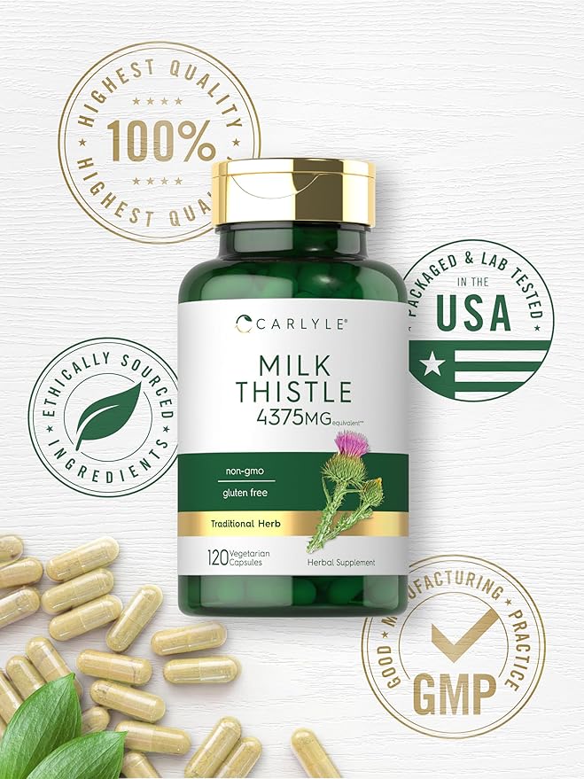 Carlyle Milk Thistle Supplement 4375mg | 120 Capsules