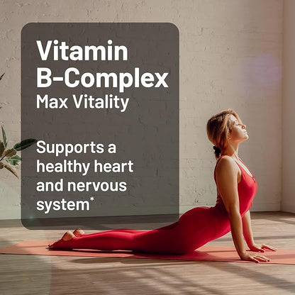 NatureWise Vitamin B Complex for Women and Men - with Folic Acid Biotin B1 B2 B3 B6 B12 - Support Cellular Energy & Mental Clarity - Gluten & Dairy Free, Non-GMO - 150 Softgels[5-Month Supply]
