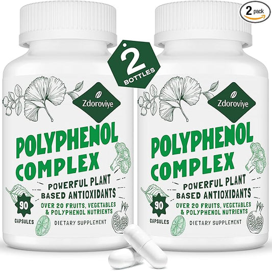 2250 MG Polyphenols Supplement Over 20 180 Capsules