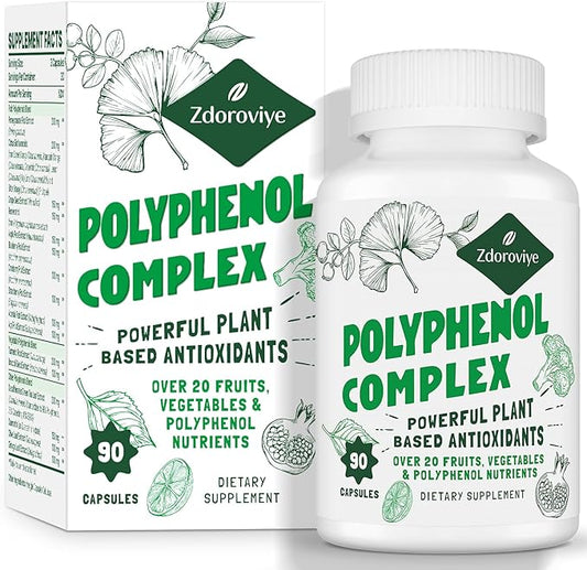 2250 MG Polyphenols Supplement Over 20 90 Capsules