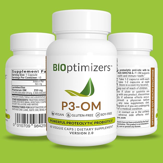 BiOptimizers P3-OM Proteolytic Prebiotics & Probiotics (60 Vegan