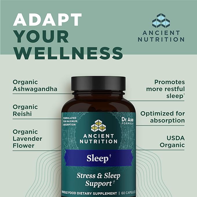 Ashwagandha for Sleep Support by Ancient 60 Capsules