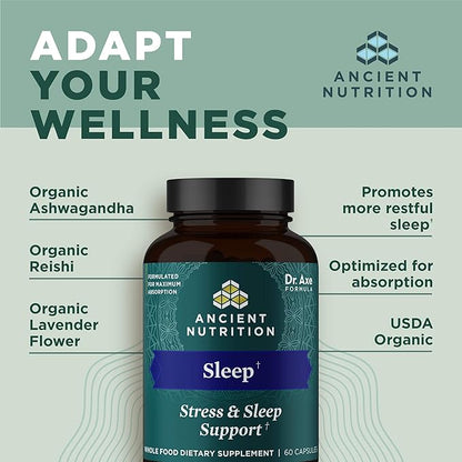 Ashwagandha for Sleep Support by Ancient 60 Capsules