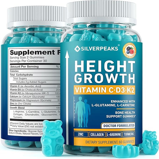 Growth Gummies to Grow Taller D3 K2 K2 - 60 Calcium