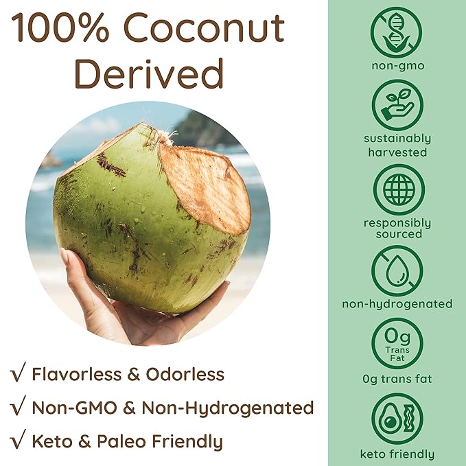 Simply as-is | Organic MCT Oil C8 & C10 | Unflavored | 100% from Non-GMO Coconuts | Perfect for Morning Coffee | Quick Clean Energy | 16 fl oz