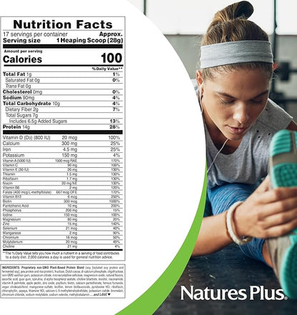 Natures Plus SPIRU-TEIN, Chocolate 1.05 lbs, 2 - 34 Total