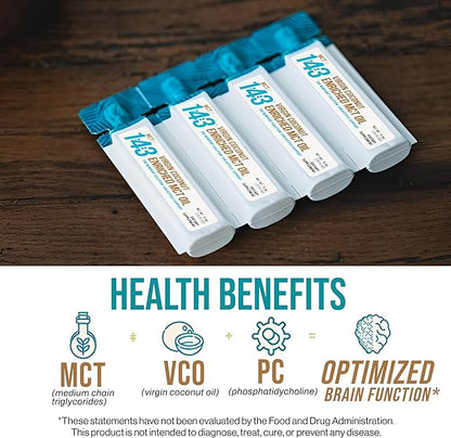 MCT 1:43 Oil from Organic Coconuts - Fatty Acid Fuel for Complete Healthy Coverage – 8.12 FL OZ
