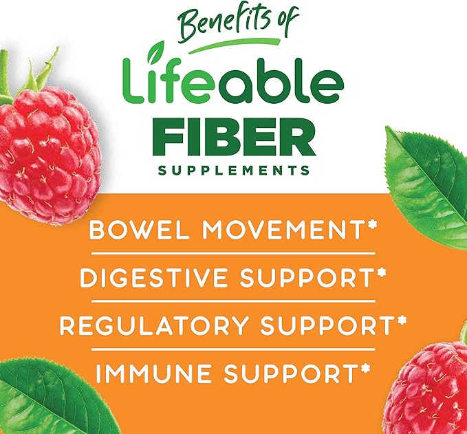 Lifeable Prebiotic Fiber Supplement Gummies 5g 90 Gummies 45 Doses