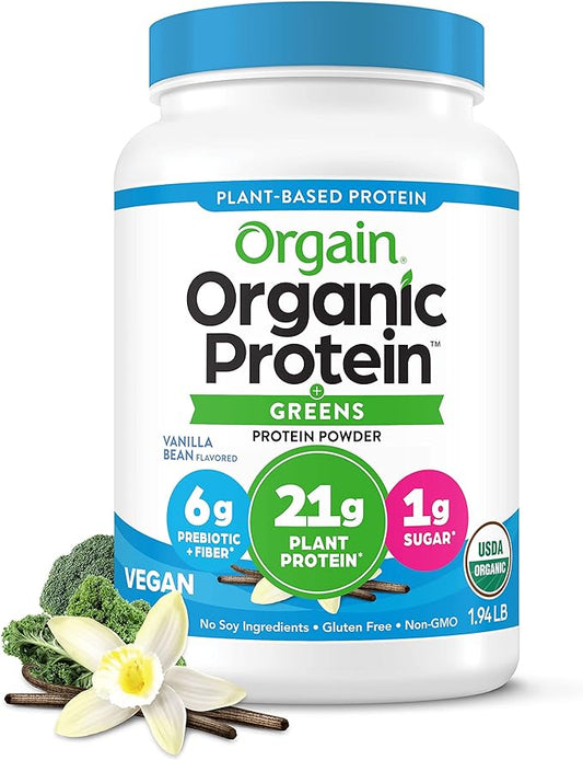 Orgain Organic Vegan Protein Powder + 21g Plant 6g Prebiotic 1.94lb
