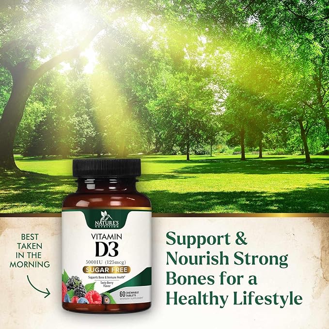 Vitamin D3 5000 IU (125 mcg) 60 Chewable