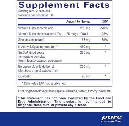Pure Encapsulations PureDefense with NAC | Enhances First-Line Immune Defense and Upper Respiratory Health | 120 Capsules