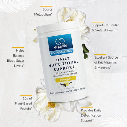 Equilife - Daily Nutritional Support, Organic Vanilla,14 Servings
