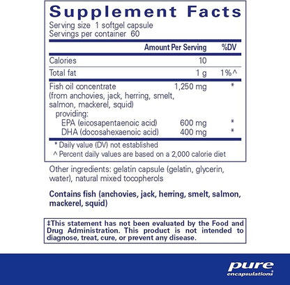 Pure Encapsulations O.N.E. Omega 60 Softgel