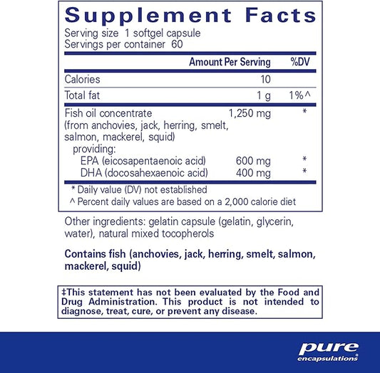 Pure Encapsulations O.N.E. Omega 60 Softgel