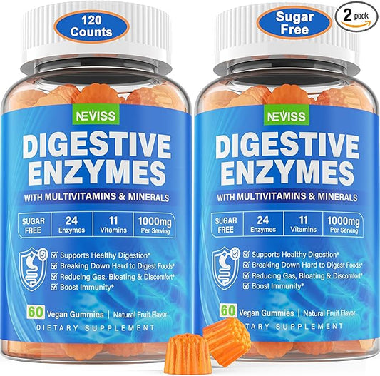 Digestive Enzymes Supplement Gummies for Women 24 Most 2Packs