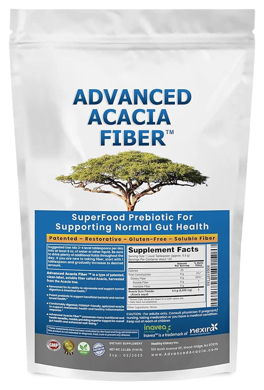 Advanced Acacia Fiber Powder 2.5 Ibs (40oz) Soluble