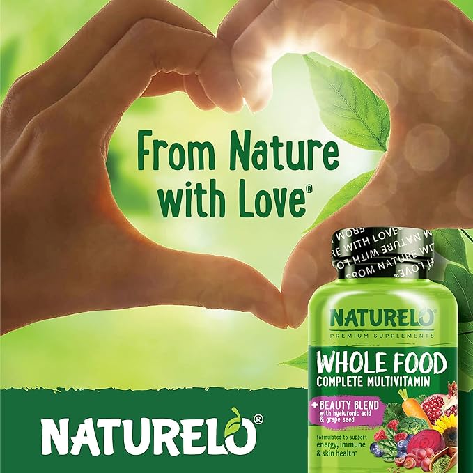 NATURELO Whole Food Multivitamin with Extra 60 Vegan